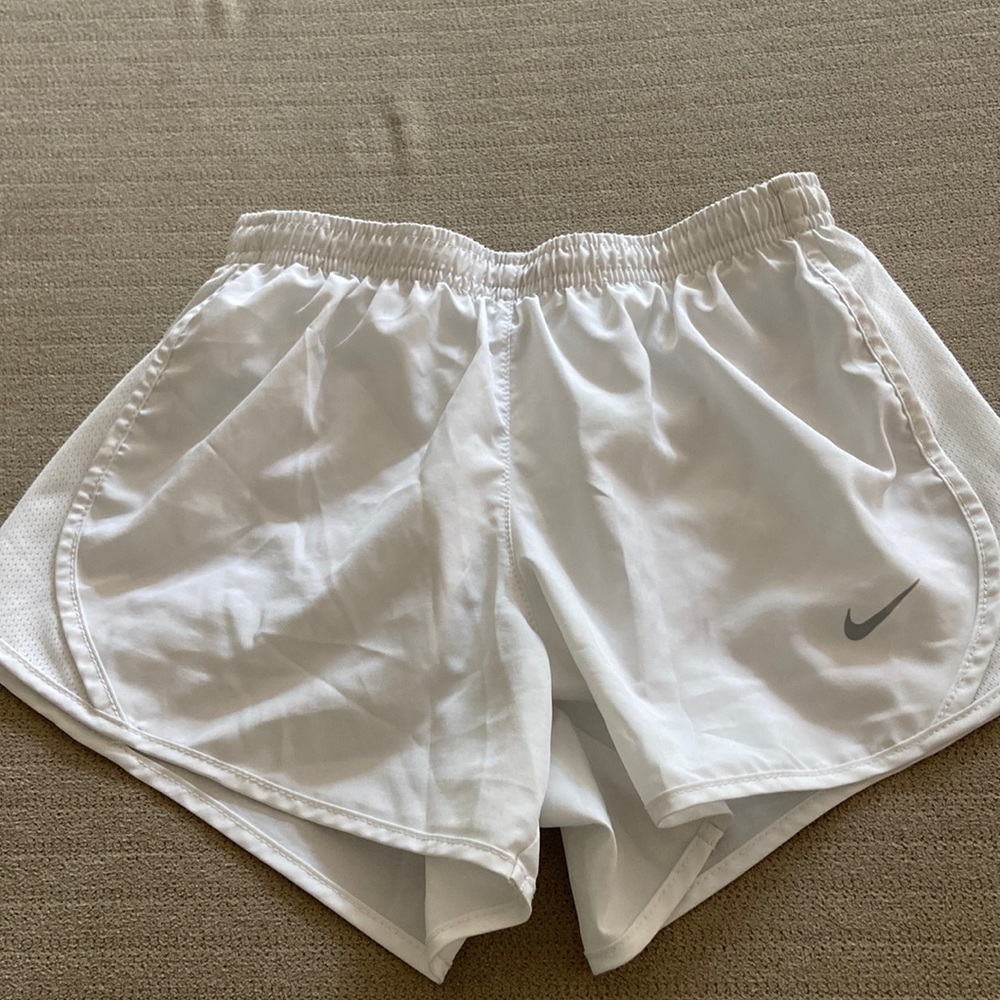 Nike white running shorts